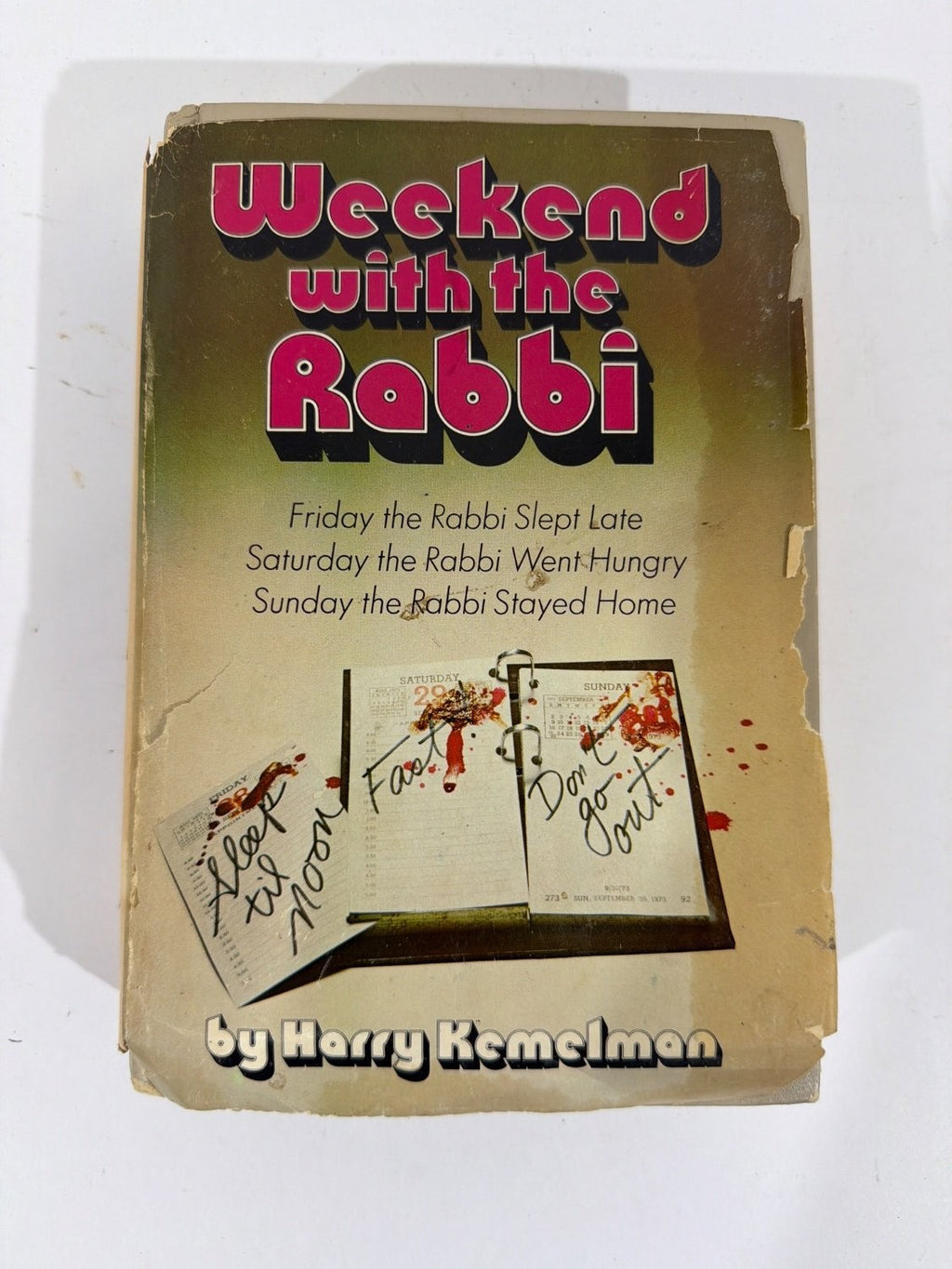 Harry Kemelman Weekend with the Rabbi Hardcover 1970s