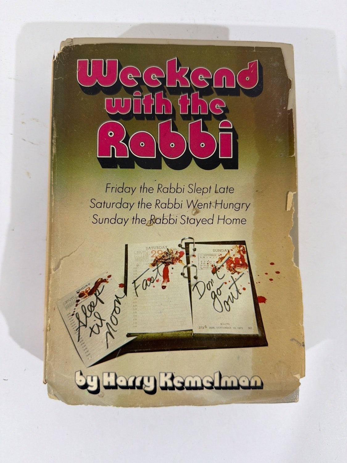 Harry Kemelman Weekend with the Rabbi Hardcover 1970s