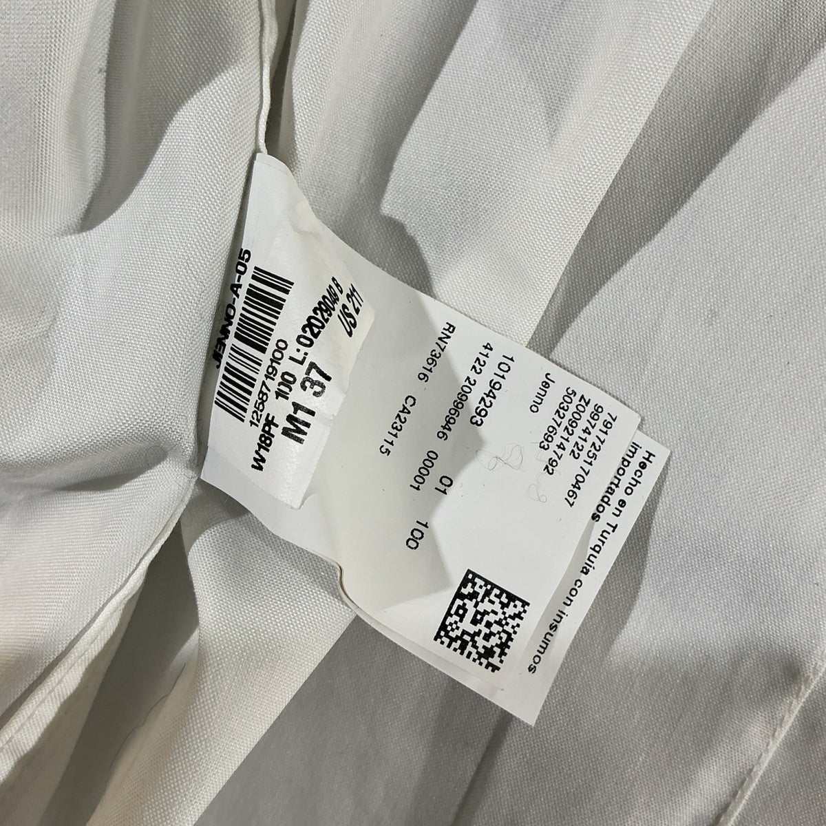 Hugo Boss Slim Fit White Cotton Dress Shirt 37 Spread Collar Easy Iron Designer