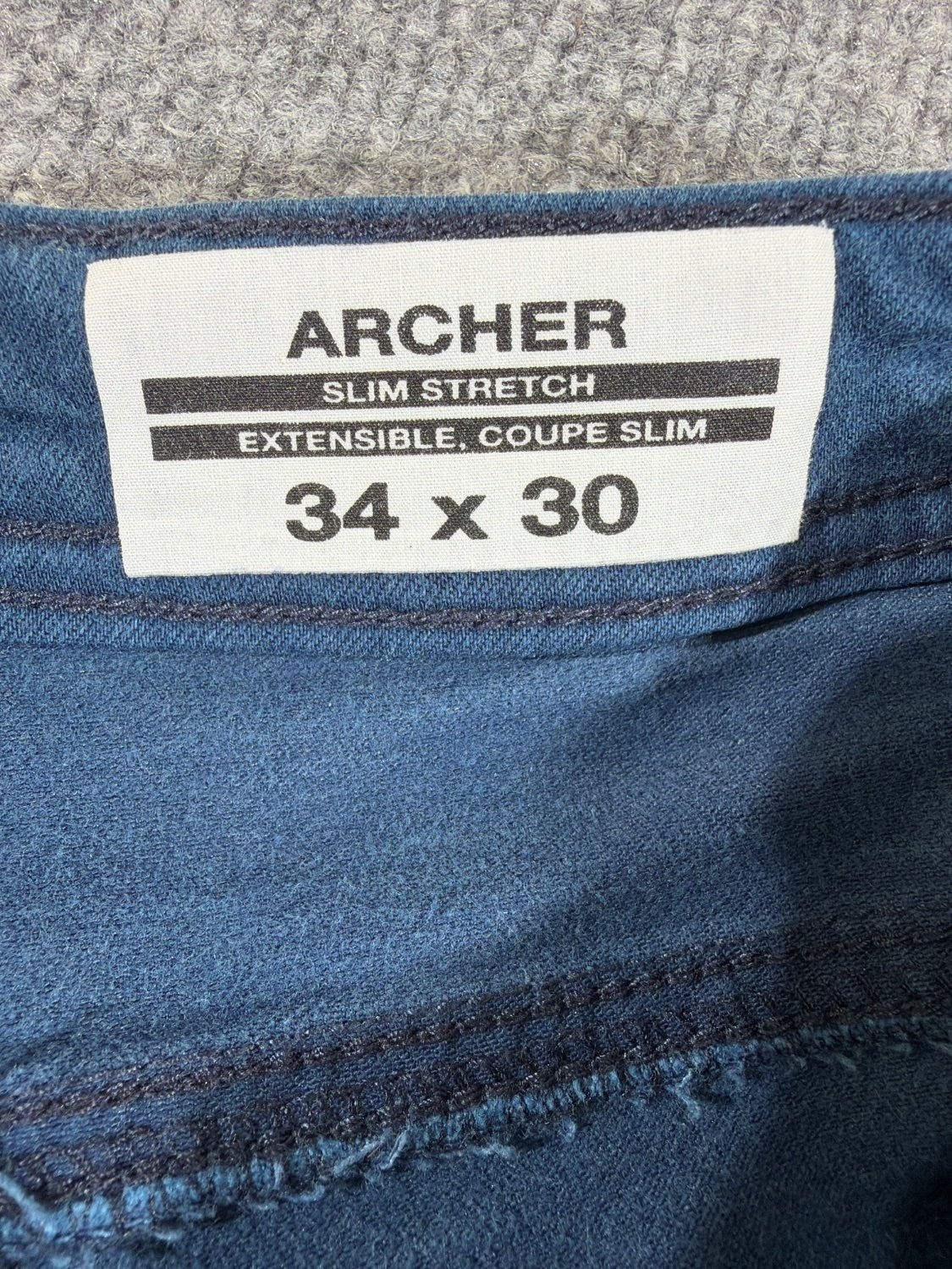 EU 34 Buffalo David Bitton Archer Slim Stretch Jeans Men Blue Denim 34 x 30