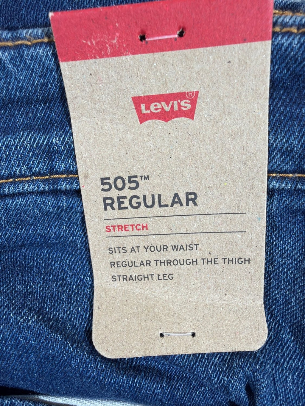 EU 32 Levi's 505 Regular Fit Men's Stretch Denim Jeans Blue Straight Leg W32