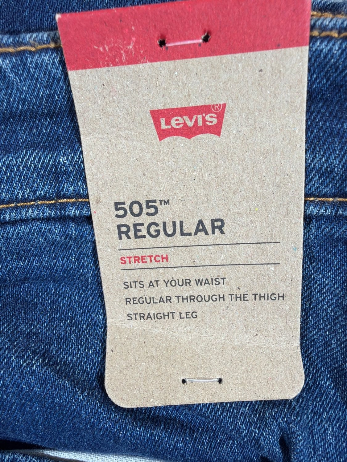 EU 32 Levi's 505 Regular Fit Men's Stretch Denim Jeans Blue Straight Leg W32