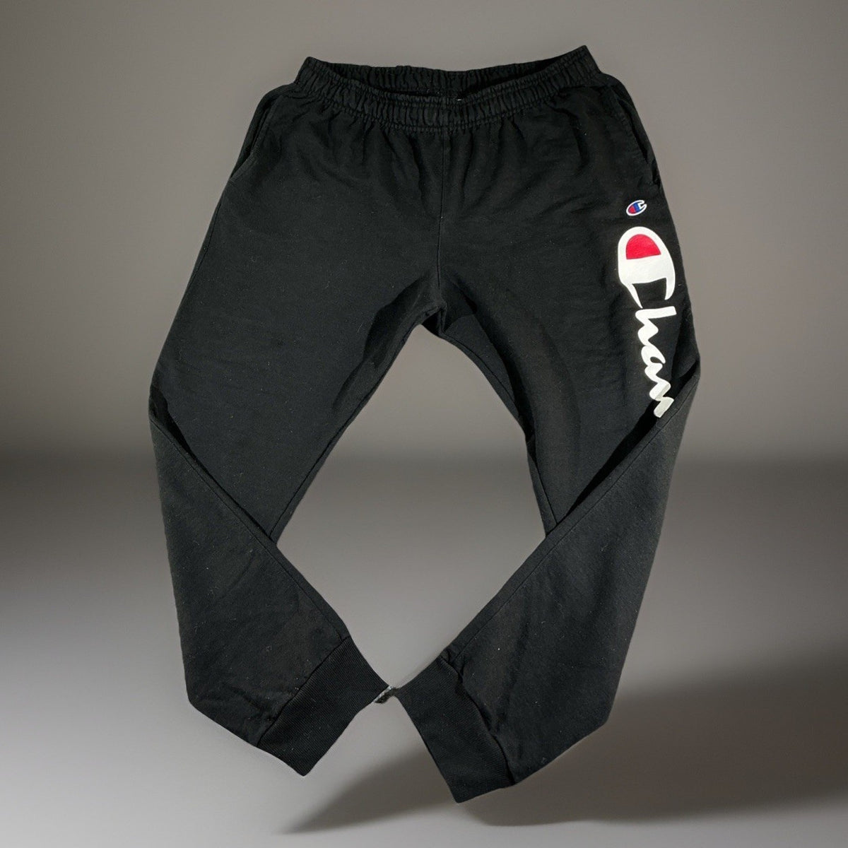 Vintage Champion Call Out Logo Sweatpants SIZE X LARGE Black BARGAIN Urban Fashi