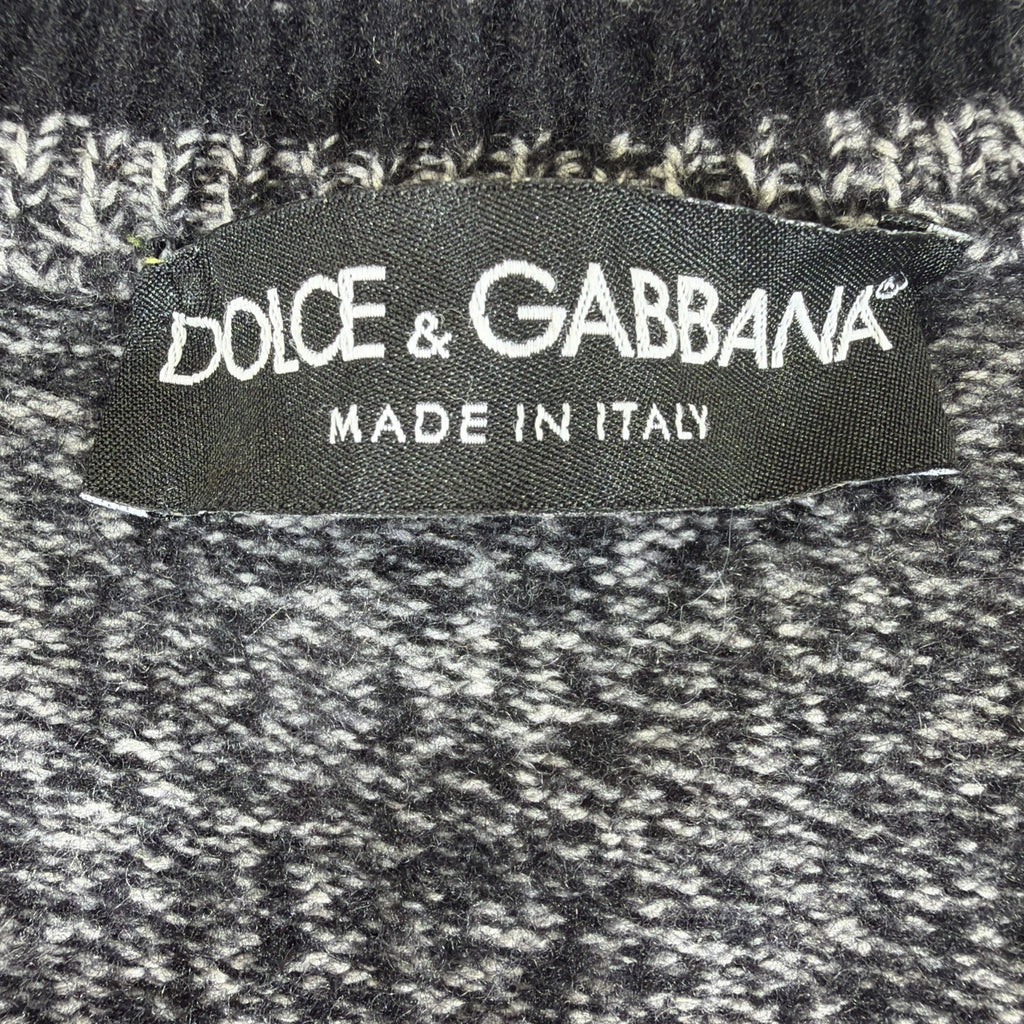 Dolce & Gabbana Boy's Crown King Cashmere Sweater Gray | Sz 50