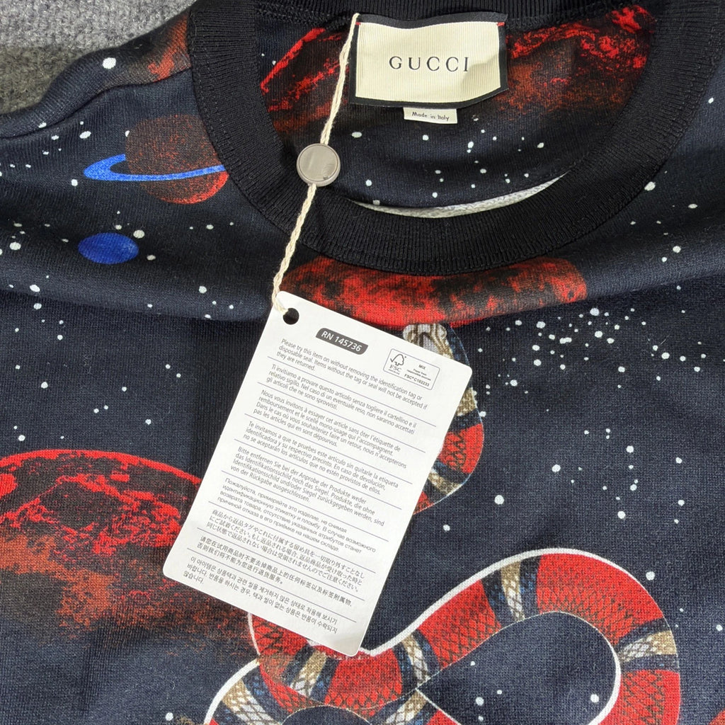 Gucci Sweatshirt King Snake Size S Men's Black Unique Collectible Rare Swethshir