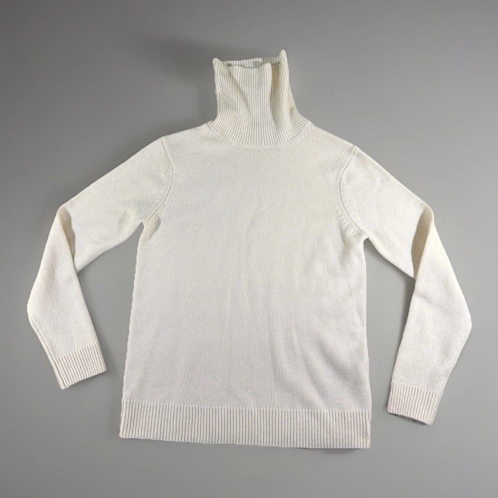 Sandro Paris cream turtleneck sweater, frequently