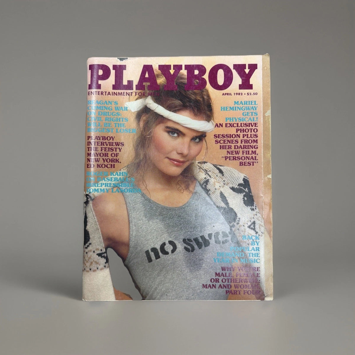 Playboy Magazine April 1982 Mariel Hemingway Ed Koch Robert Towne LeRoy Neiman