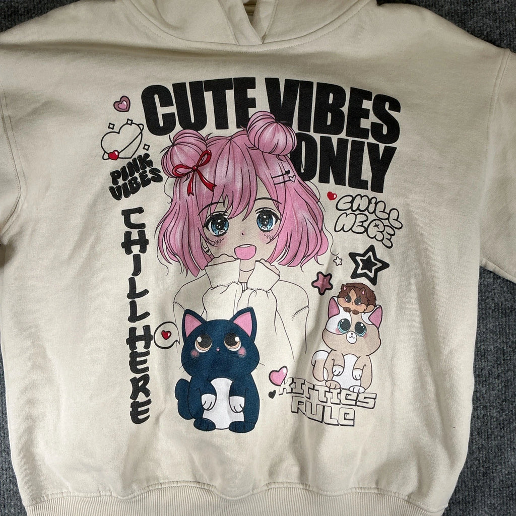 ZARA KIDS Hoodie MANGA ANIME Oversized Hoodie Sweatshirt Size 9/10