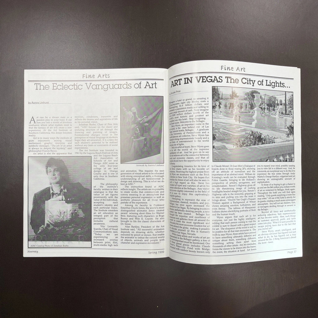 Saddleback College in California, specifically the Spring 1999 issue of "Journey