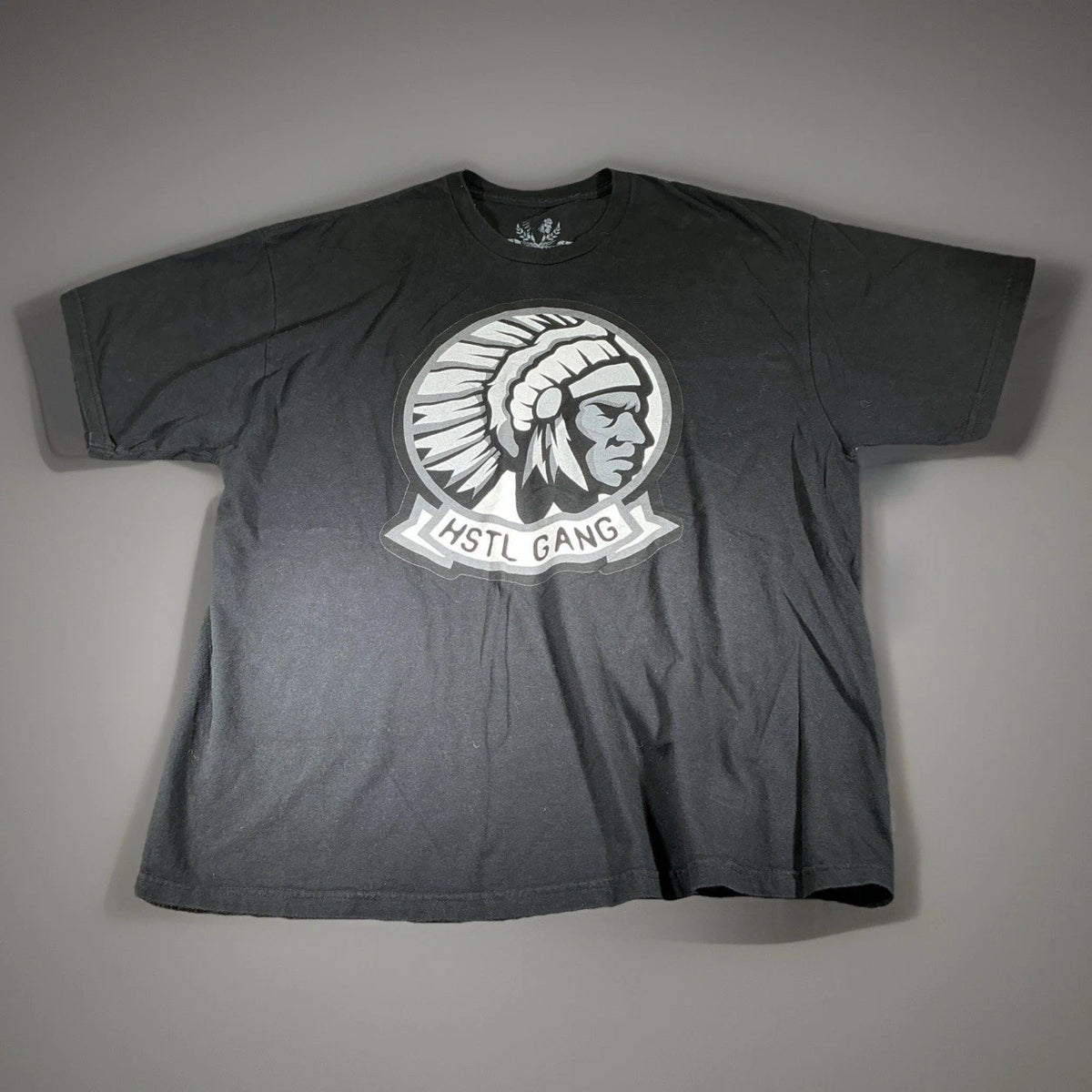 Hustle Gang Macro Classics Logo T-shirt is a black cotton tee 2 XL Size