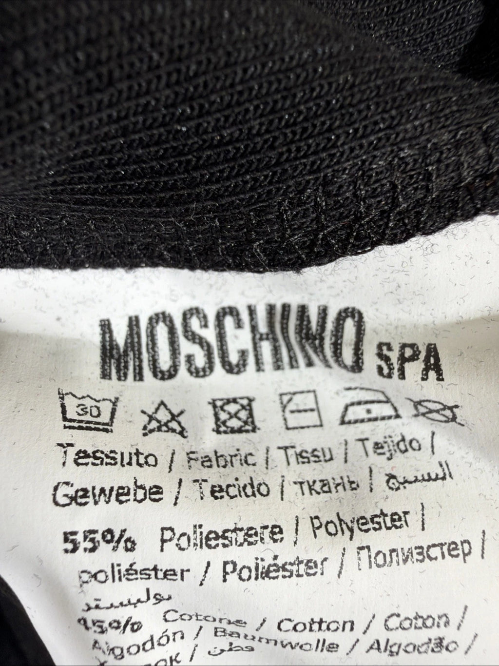 Moschino  hooded sweatshirt BLACK REAR FASHION SIZE 34 USA
