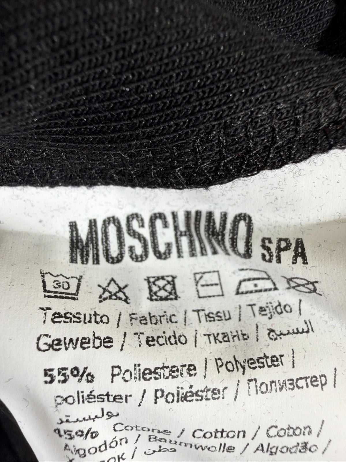 Moschino  hooded sweatshirt BLACK REAR FASHION SIZE 34 USA