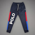 Polo Ralph Lauren Men's Navy Colorblock Side Logo Double Knit Logo Jogger Pants