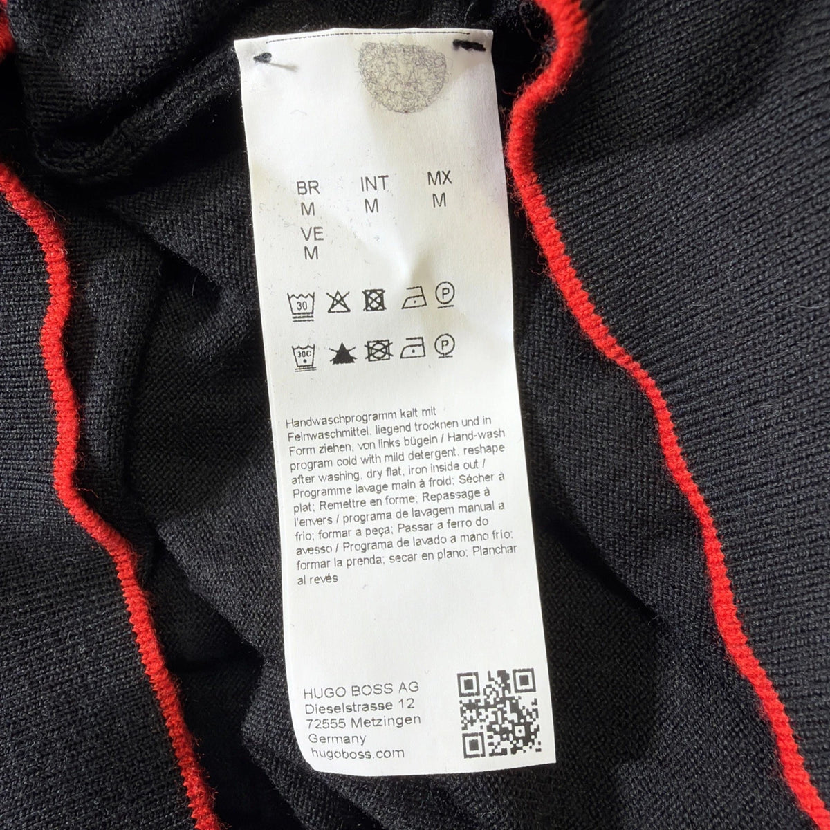 Hugo Boss Black And Red Turtleneck  Long Sleeve