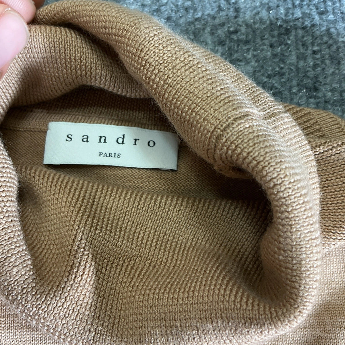 Sandro Paris Wool Knitted Turtleneck Sweater Woman’s S