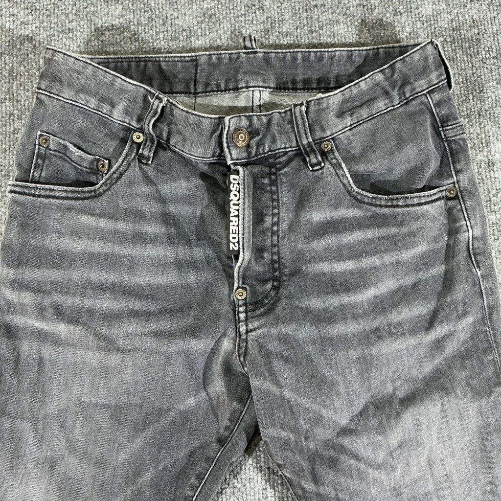 Dsquared2 men's grey distressed denim jeans Size 44
