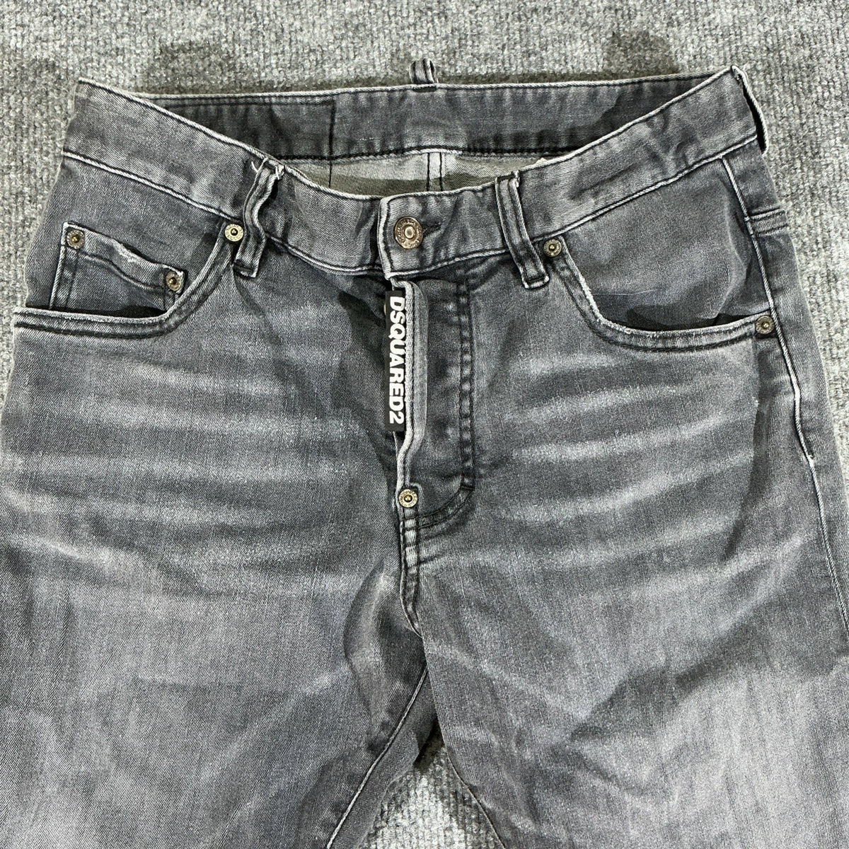 Dsquared2 men's grey distressed denim jeans Size 44