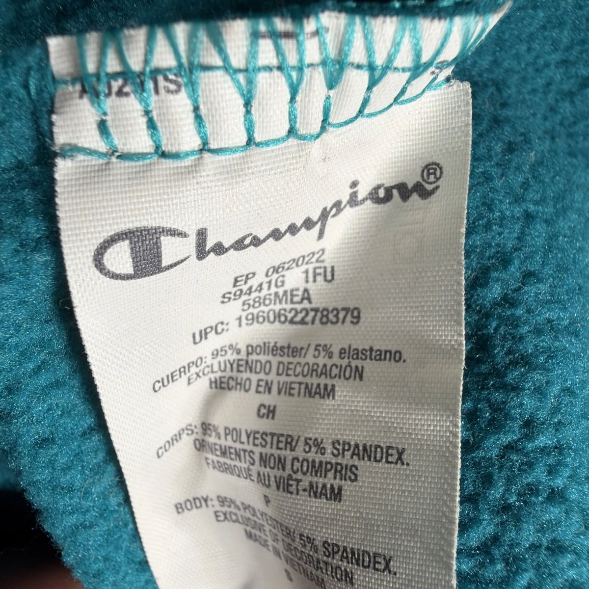 Champion Logo Athleticwear Electric CYA Special Dye Sweatshirt Pullover Hoodie S