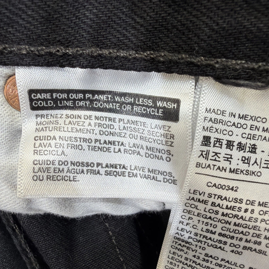 Levis 501 Made in USA Jeans 42x32 Men’s White Oak Cone Denim Black XXL Size