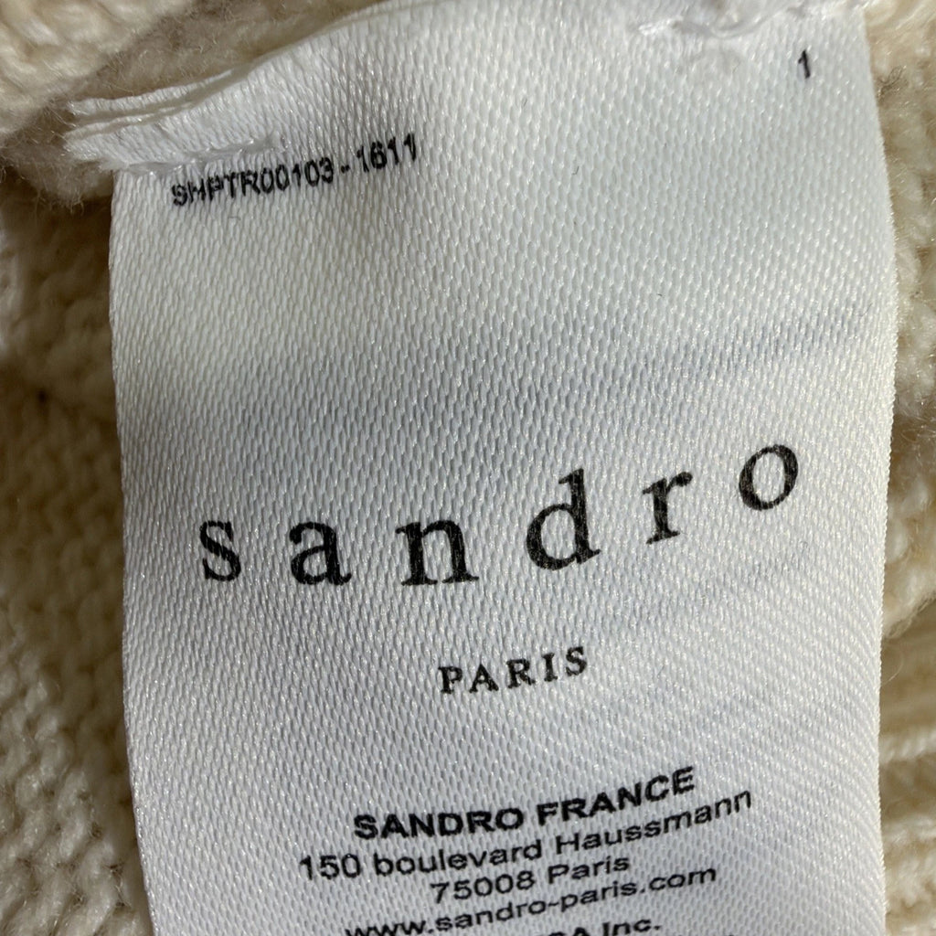 Sandro Paris cream turtleneck sweater, frequently