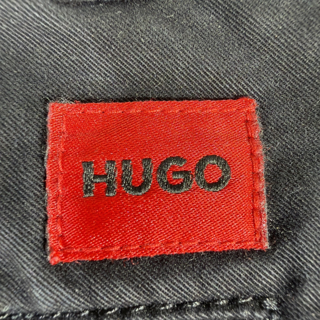 HUGO BOSS Slice Shorts Mens 28 Black Slim Fit Stretch Chino Preppy Flat Front
