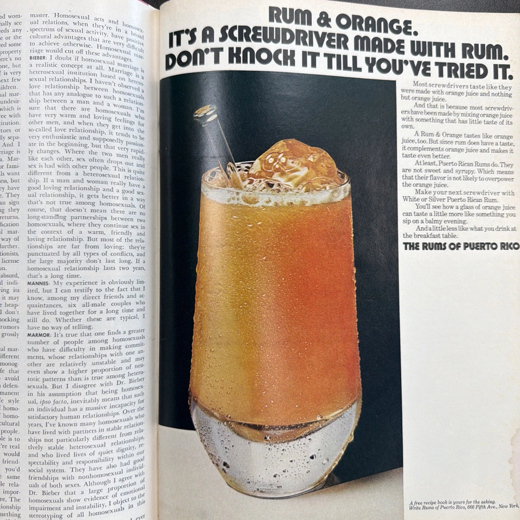 VINTAGE PLAYBOY MAGAZINE APRIL 1971, CHRIS CRANSTON CENTER, HOMOSEXUALS, VERY G