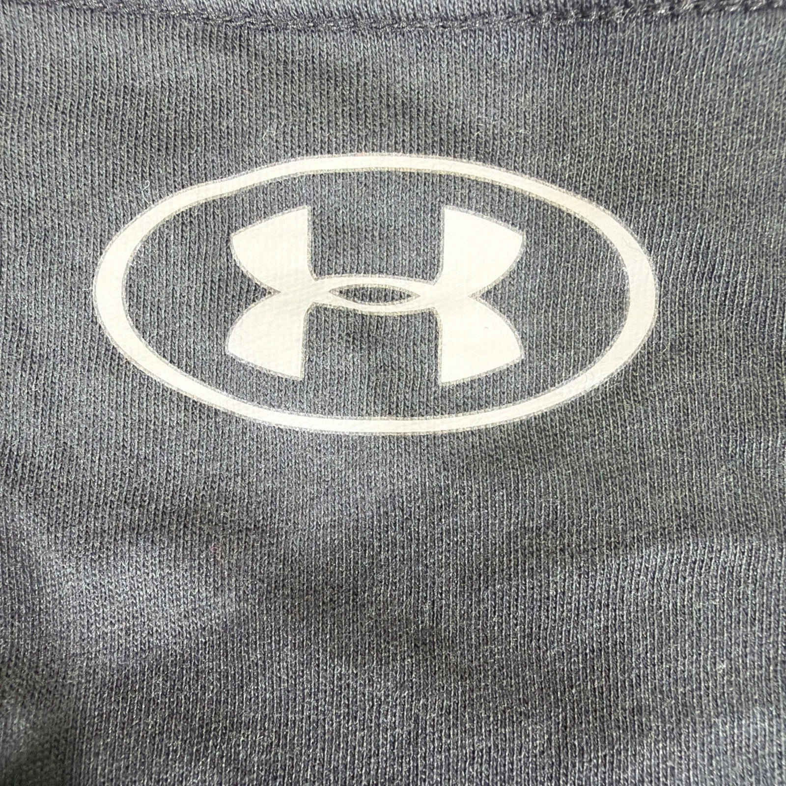 2XL Under Armour Black W/ Grey Logo T Shirt Loose Headgear