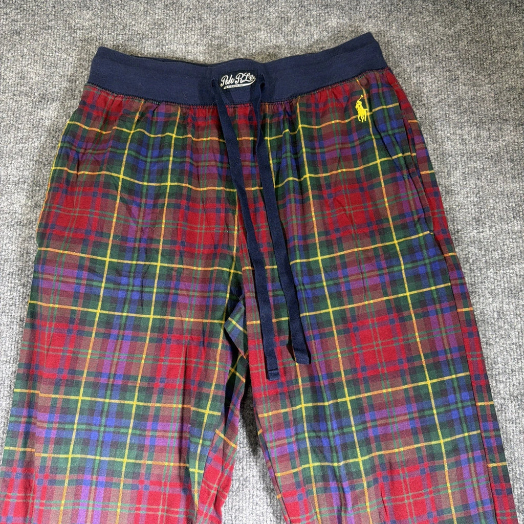 Polo Ralph Lauren Sleepwear Pants Mens Large Red Plaid Casual Lightweight Cotton