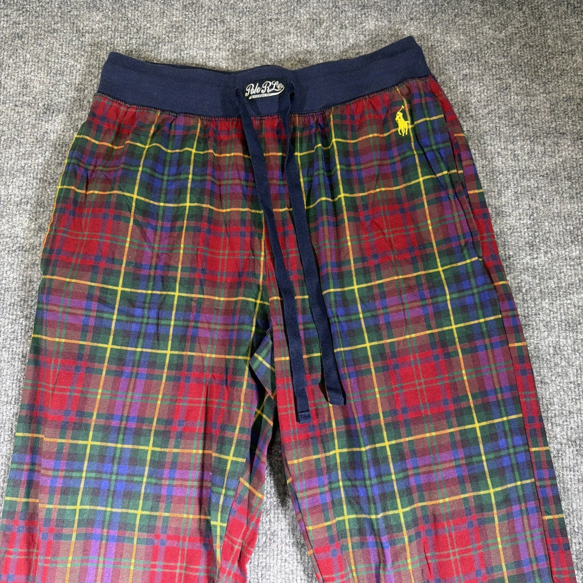 Polo Ralph Lauren Sleepwear Pants Mens Large Red Plaid Casual Lightweight Cotton