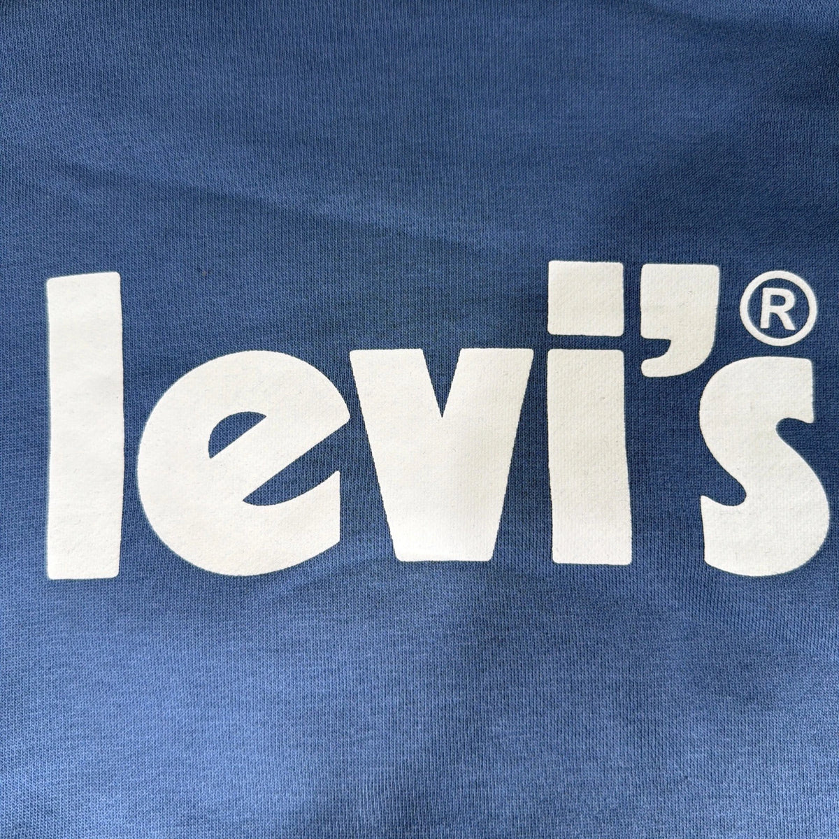 Levi's Sweatshirt Men's XL Long Sleeve Spell Out Logo Crew Neck Blue