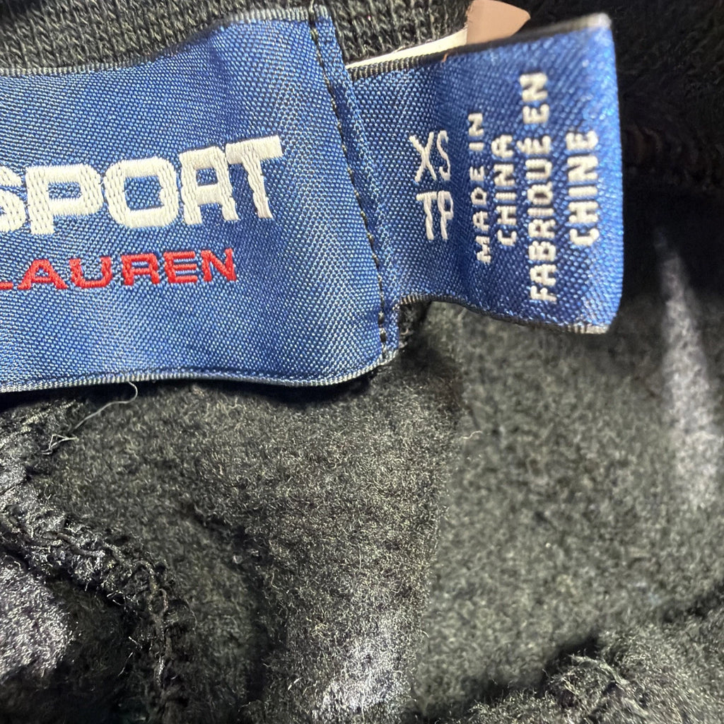 Polo Sport Ralph Lauren Sweatpants Mens S Black Logo Flag Graphic Joggers Fleece