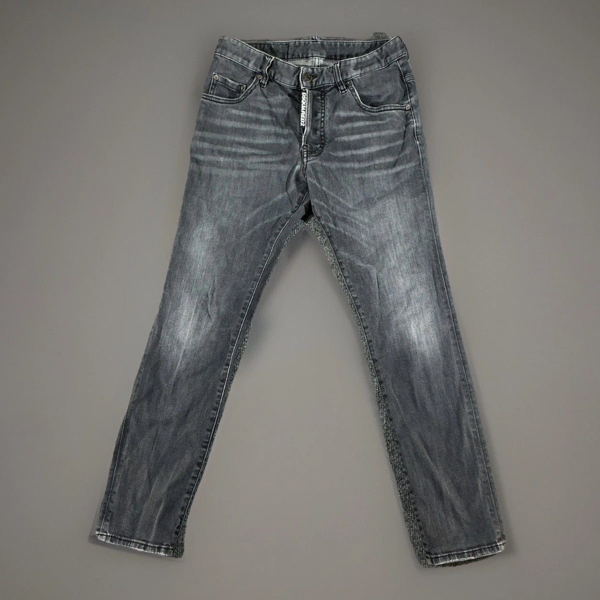 Dsquared2 men's grey distressed denim jeans Size 44