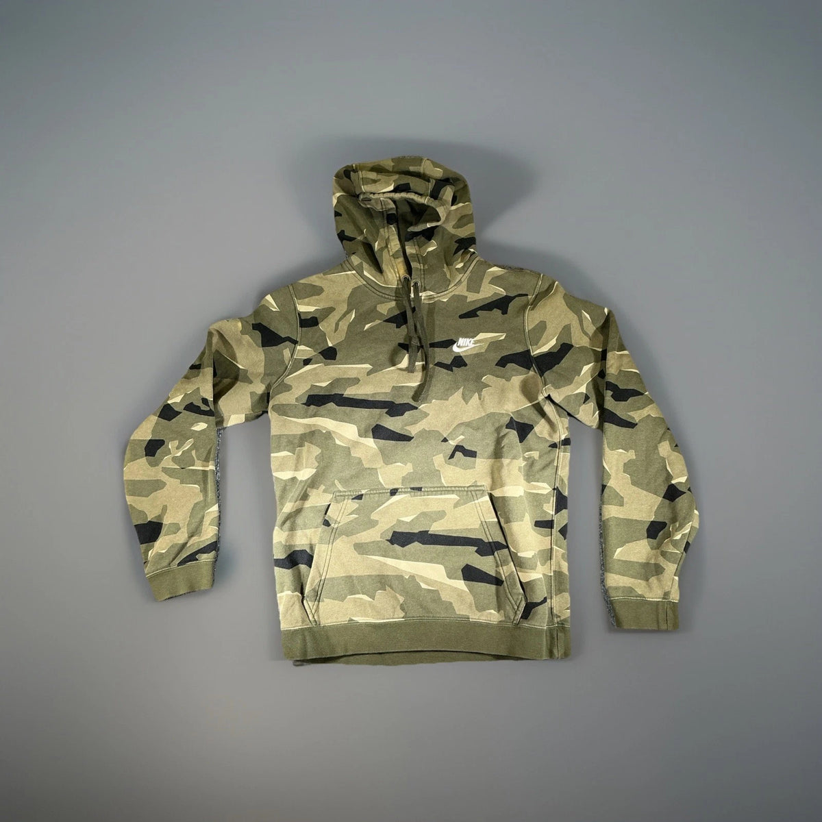 Youth Nike Camo Hoodie (Size Medium) Sweatshirt Pullover Woodland Camo