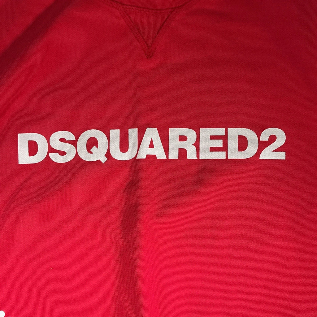 DSQUARED2 Crewneck Sweatshirt Paisley Print Red Sz L