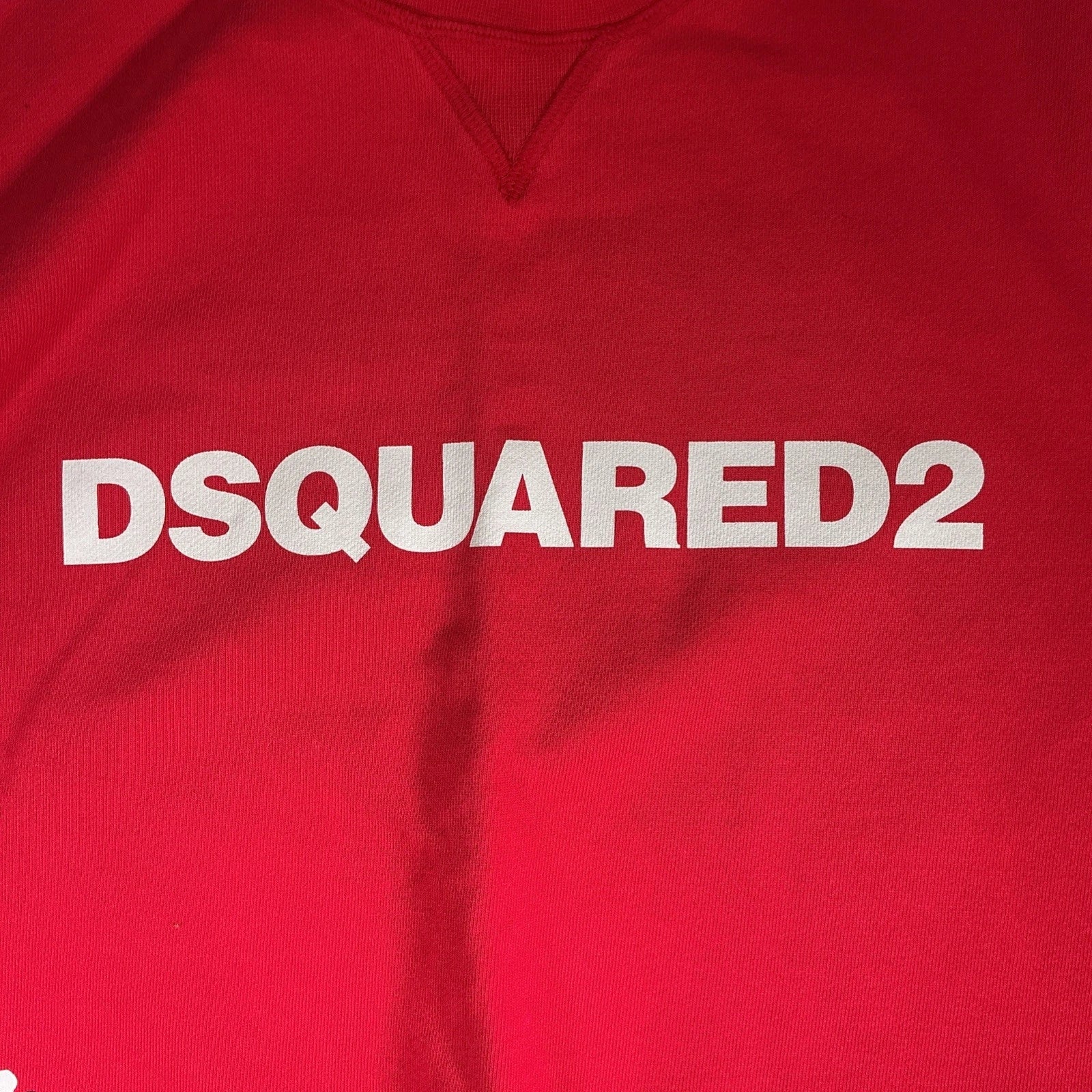 DSQUARED2 Crewneck Sweatshirt Paisley Print Red Sz L
