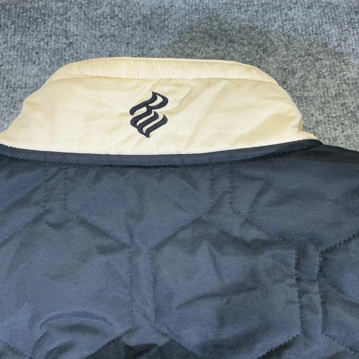 Vintage Y2K RocaWear Bomber Jacket Embroidered Logo Streetwear Zip Up Blue XXL