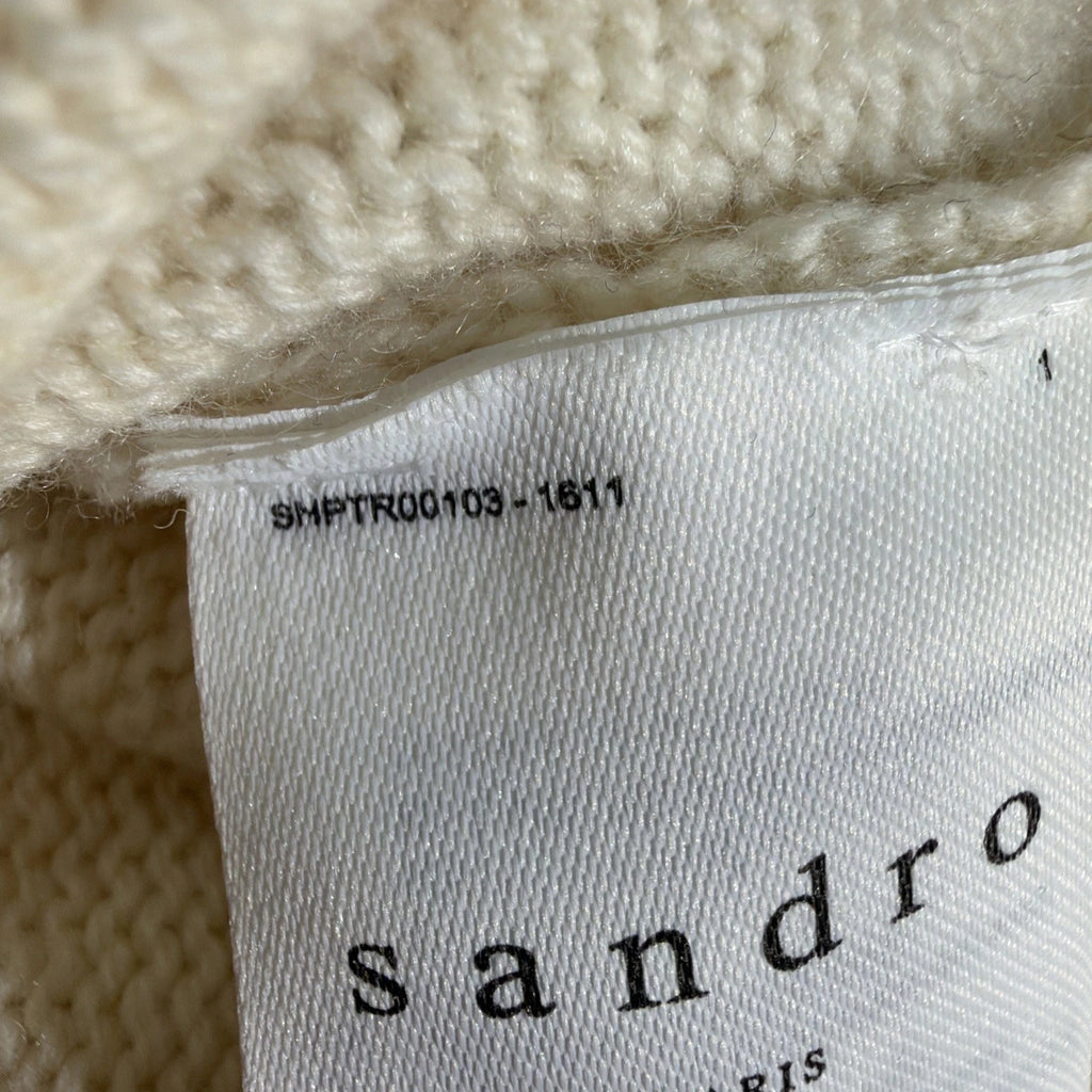 Sandro Paris cream turtleneck sweater, frequently