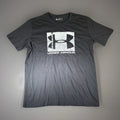 2XL Under Armour Black W/ Grey Logo T Shirt Loose Headgear