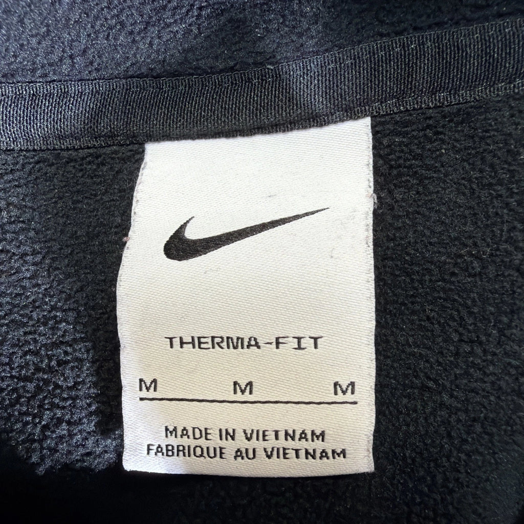Nike Hoodie Mens M Size Black Dri-FIT Full Zip Fleece Sweatshirt Athletic Jacket