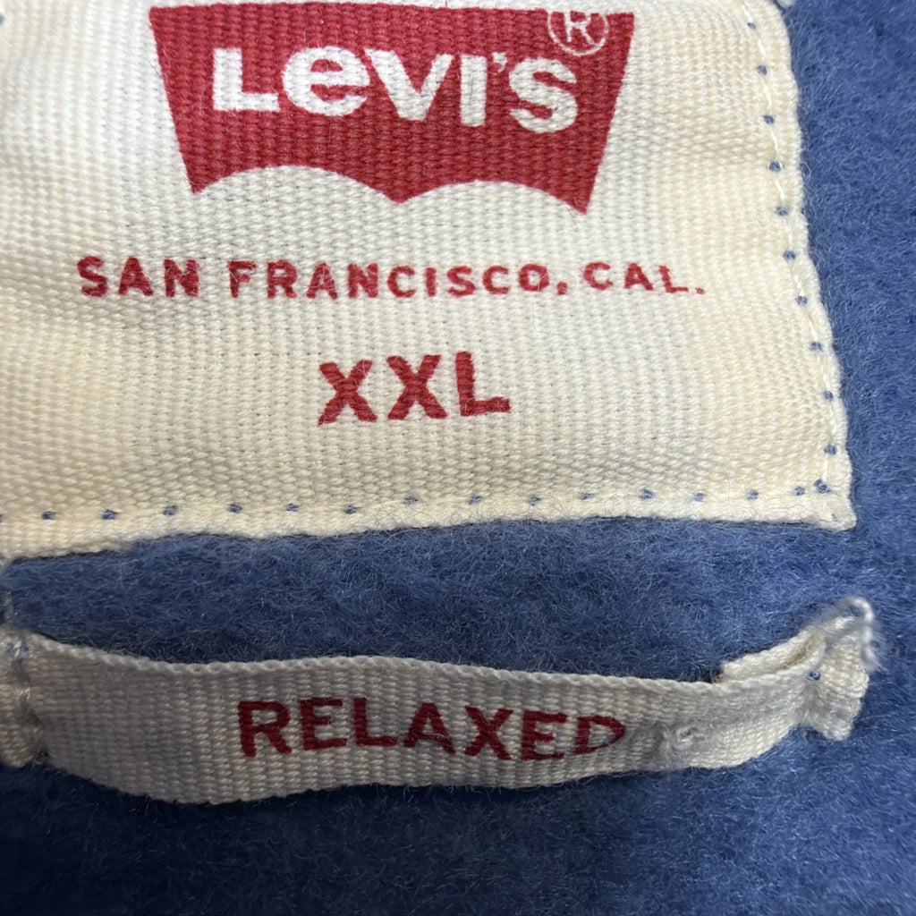 Levi's Sweatshirt Men's XL Long Sleeve Spell Out Logo Crew Neck Blue