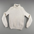 HUGO BOSS turtleneck sweater is a men's cashmere pullover in White Color