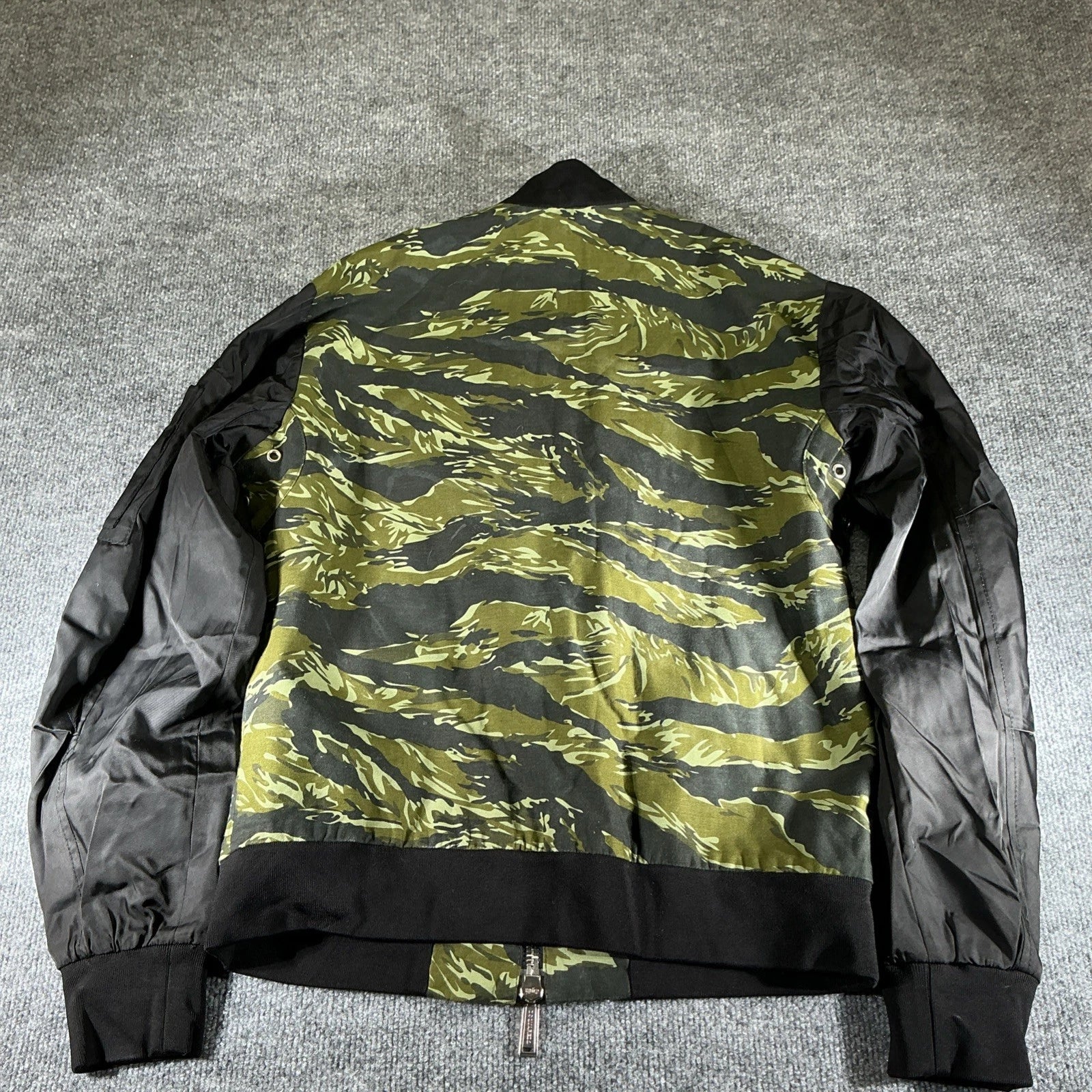 Dsquared2 BlackGreen Camouflage Print Cotton Nylon Bomber Jacket S Size Fashion