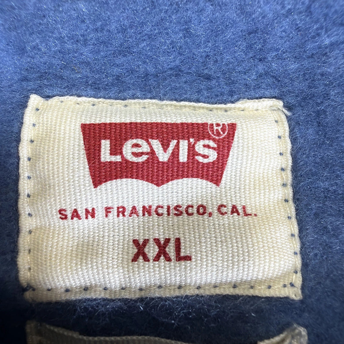 Levi's Sweatshirt Men's XL Long Sleeve Spell Out Logo Crew Neck Blue