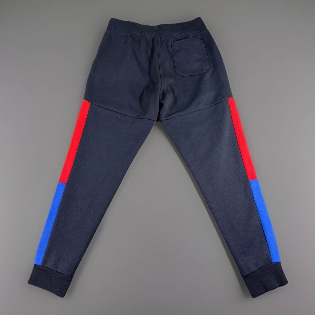Polo Ralph Lauren Men's Navy Colorblock Side Logo Double Knit Logo Jogger Pants