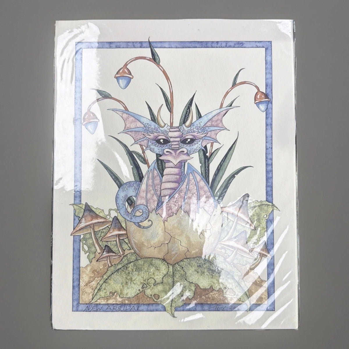Spike Dragon Butterfly Signed Print by James Brown With Hand Signed Autograph