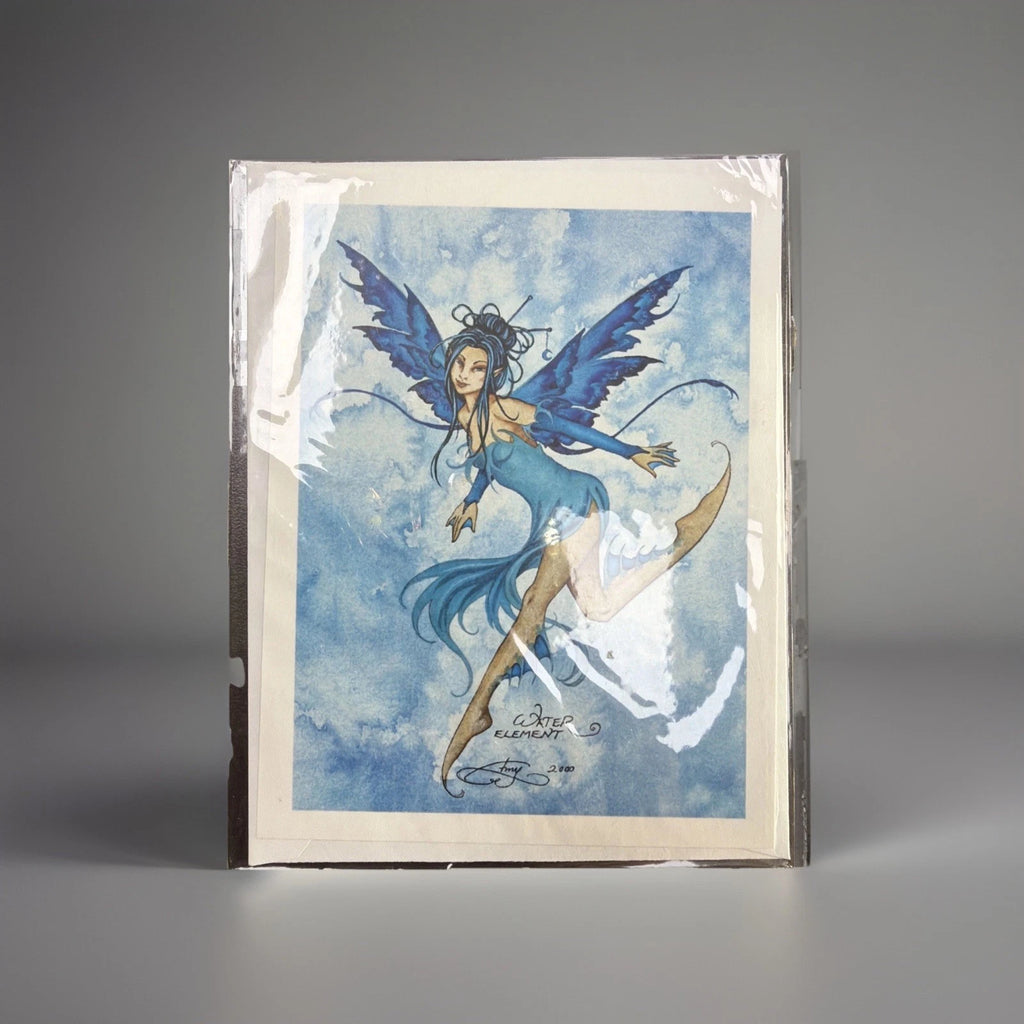 Amy Brown - Water Element - Matted - SIGNED - RARE Collectible Art