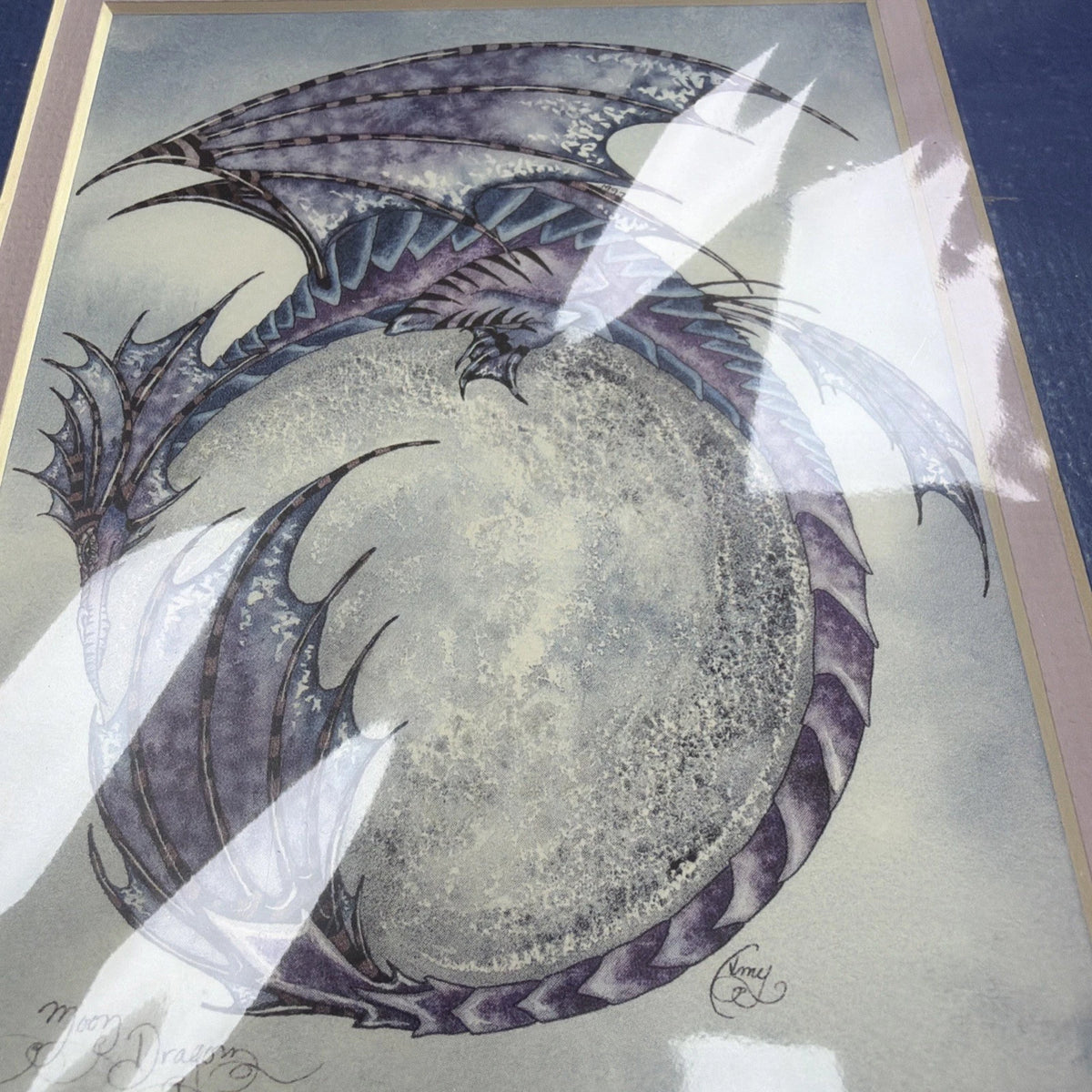 Moon Dragon Art Print By Amy Brown Collectible Painting Tricky Dragon