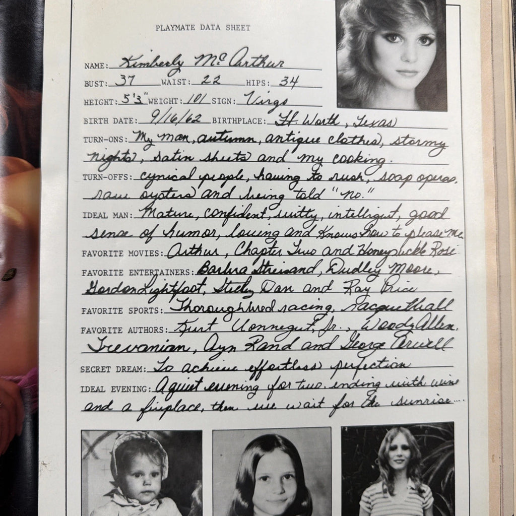 Vintage Playboy Magazine January 1982 w/ Centerfold