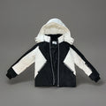 Zara hooded water-resistant jacket in black and white Size M