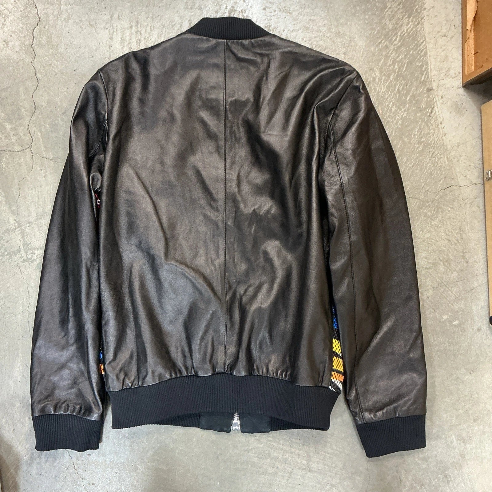 Dsquared2 Leather & Cotton Drum Jacket 46 Small Excellent Condition
